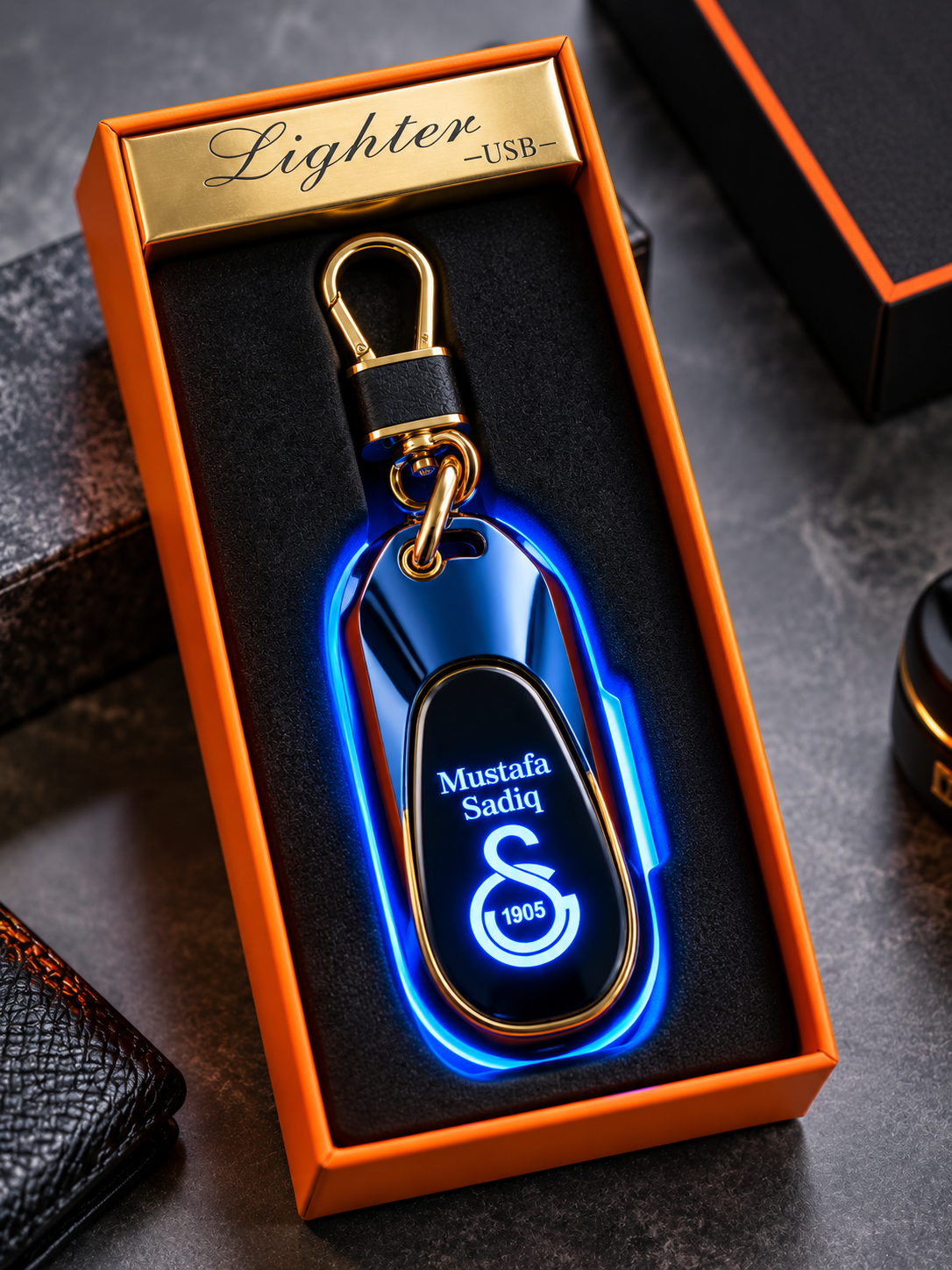 Briquet Porte-Clés Rechargeable USB – Modèle Rasyonel